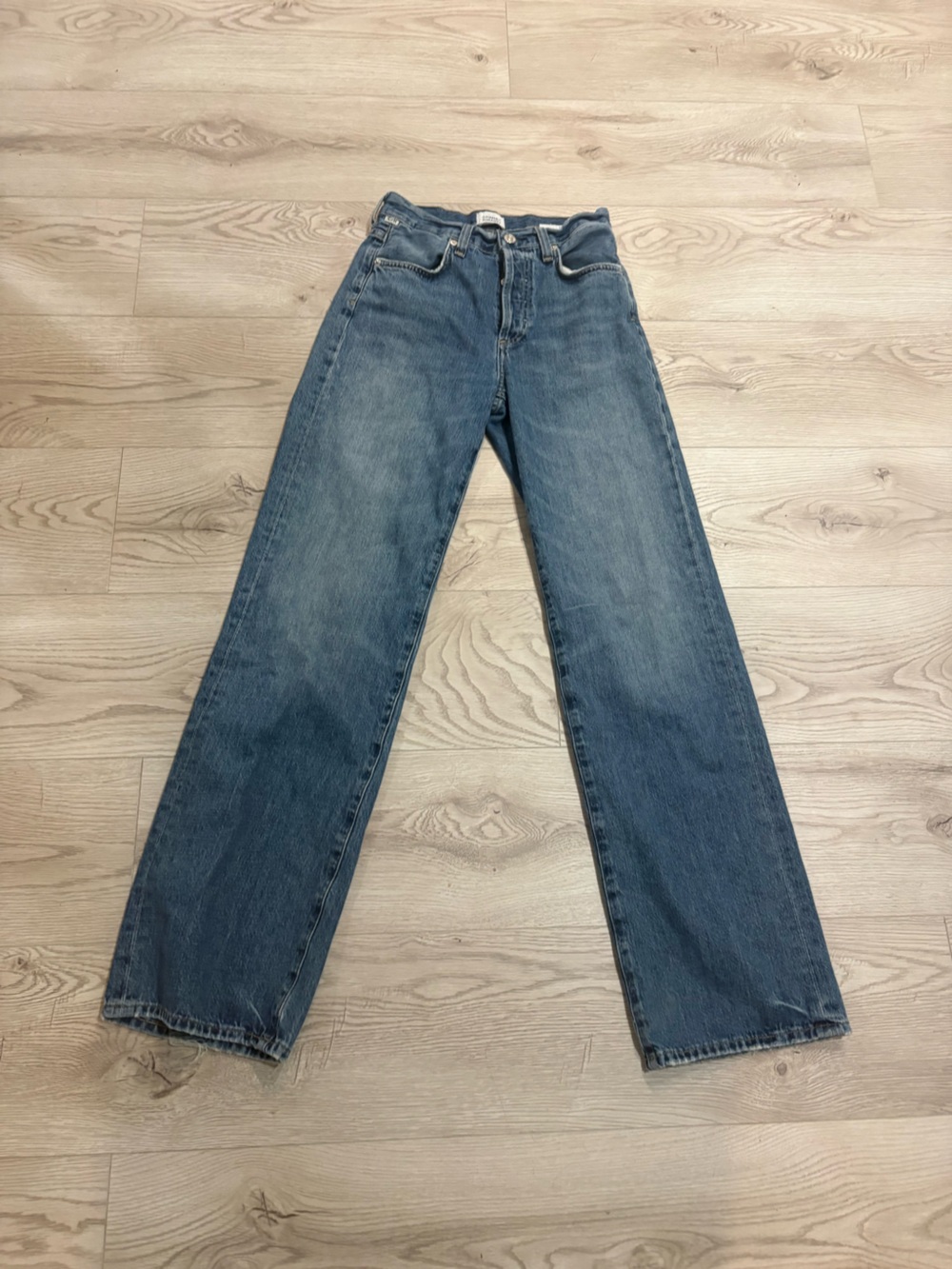 CITIZENS OF HUMANITY Lightly distressed size 23 flare button-fly cotton Jeans